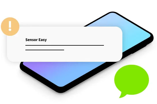 Phone receiving a temperature alert